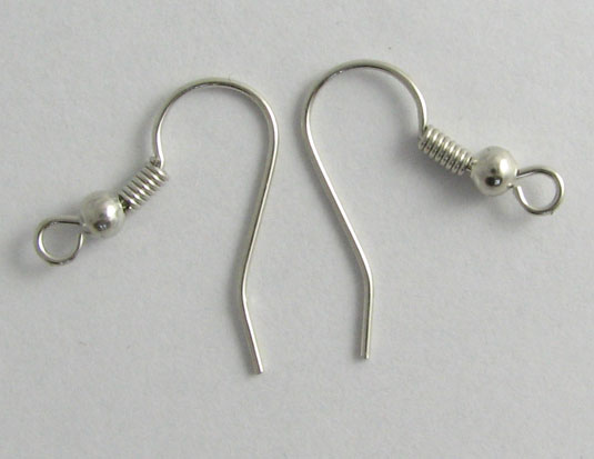 Örhänge - typ krok,17 mm, silverpläterad