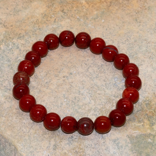 Jaspis- armband.  8 mm runda stenar