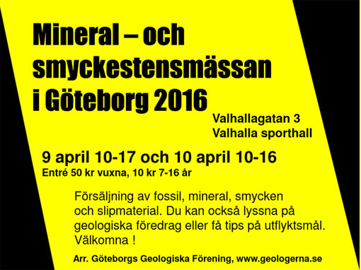 Mineral- och smyckestensmässa i Göteborg