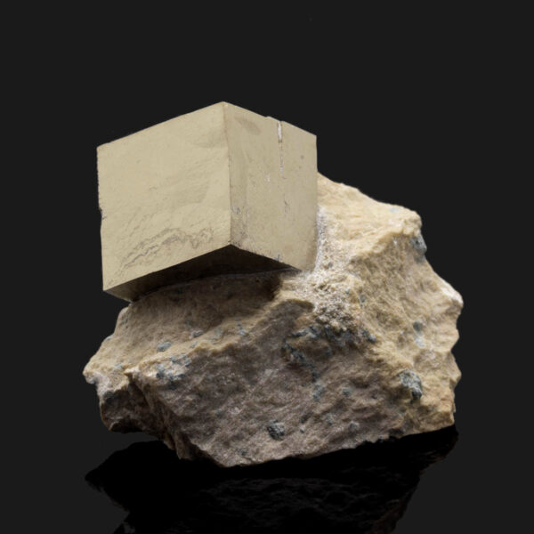 Pyrit i matrix av märgelsten/ lerkalksten